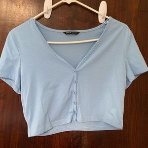 Baby Blue Crop Top